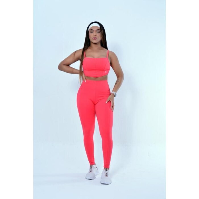 Tayla - CONJUNTO FITNESS FEMININO  TOP + LEGGING- POLIAMIDA MAX ZERO TRANSPARÊNCIA - ALTA COMPRESSÃO