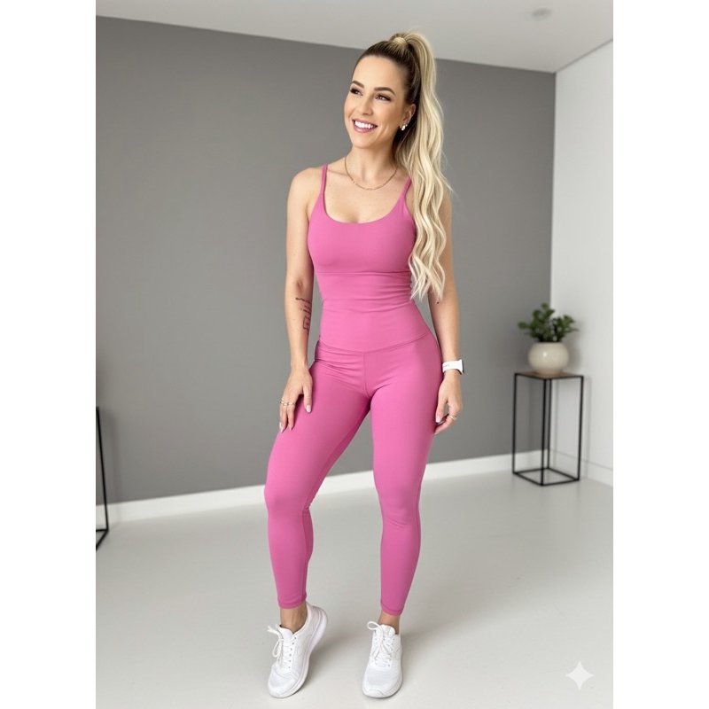 CONJUNTOS FITNESS FEMININO | MACACÃO TECIDO POLIAMIDA OU SUPLEX - CONJUNTOS | POUCAS PEÇAS - Imagem 6