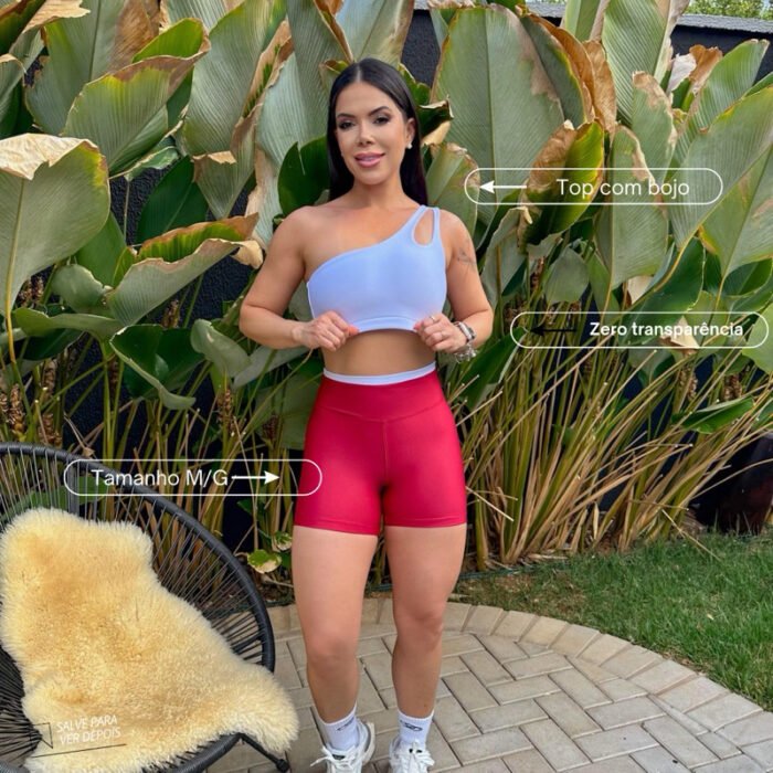 CONJUNTO FITNESS FEMININO - BICOLOR SUPLEX PREMIUM 350G | TOP + SHORTS - NÃO FICA TRANSPARENTE