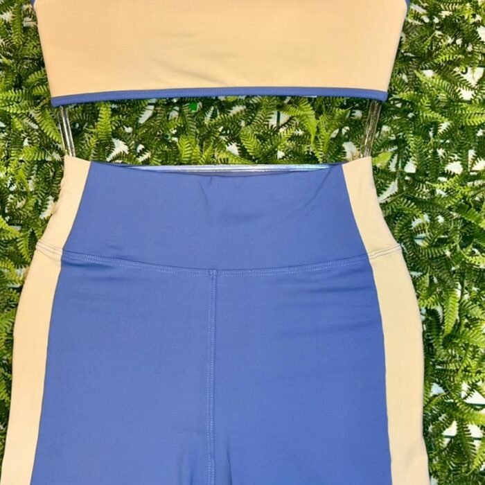 Roupa de academia conjunto fitness feminino Live now top e short alta compressao - zero transpaencia